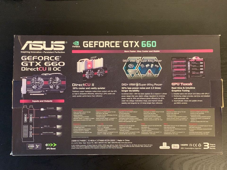 Asus Nvidia Geforce GTX 660 Grafikkarte 2GB OVP in Karlsruhe