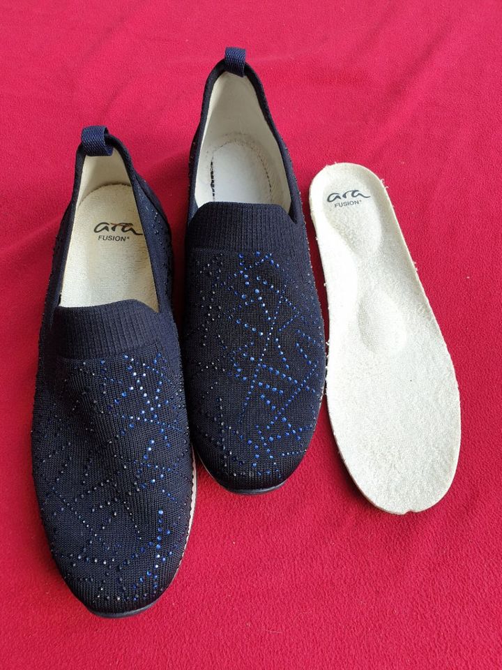 ara - Slipper Stretch Gr. 38 Blau Glitzer - Neu! in Flieden