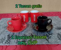 2 Espresso-Tassen mit Unterteller + 2 gratis, neu, OVP Hessen - Immenhausen Vorschau