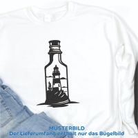 Bügelbild Leuchtturm in Flasche Wunschflasche Maritim Urlaub Meer Nordrhein-Westfalen - Ense Vorschau