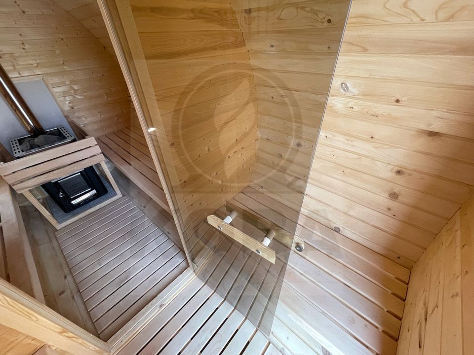 Fass Sauna mit Vorraum | 3,5m | Garten-Sauna | Außensauna in Eichenzell