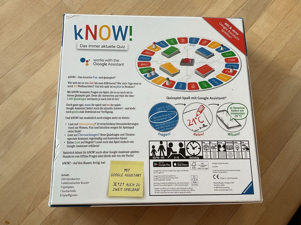 Neuw Ravensburger Know! Interaktives Brettspiel Google Assistent in Breunigweiler