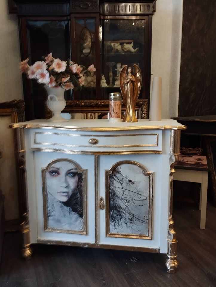 ⚜️ACHTUNG! Möbelladen Shabby Chic Vintage Schrank Vitrine Kommode in Essen