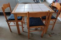 Tisch mit Kacheleinlagen 90 × 70 x 75 cm  mit  3 Stühlen ! Bayern - Aschaffenburg Vorschau