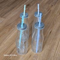 Flaschen-Set / Gläser-Set / mit Strohhalm / 4 Stück /  420 ml Hannover - Linden-Limmer Vorschau