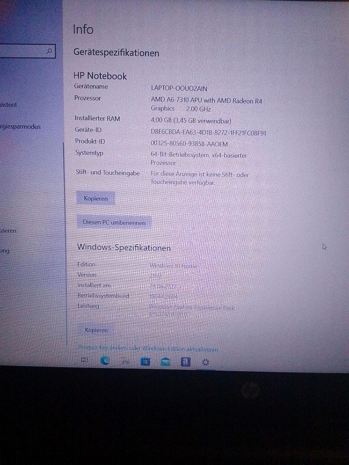 HP Notebook  amd a6-7310 apu mit  amd radeon r4 graphics 2.00 ghz in Attendorn