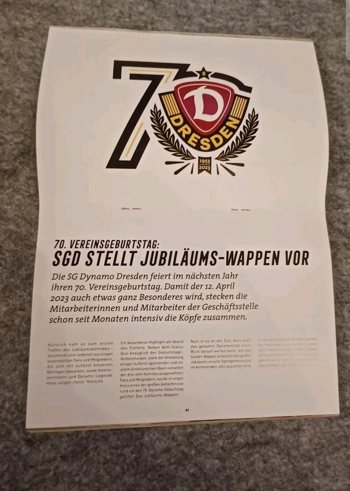 DYNAMO DRESDEN Kreisel 11/2022 Spiele SCFreiburg II und FSV Zwick in Velden