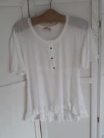 Cream zarte Bluse M weiß Shirt verspielt Shabby Häkelborte Baden-Württemberg - Konstanz Vorschau