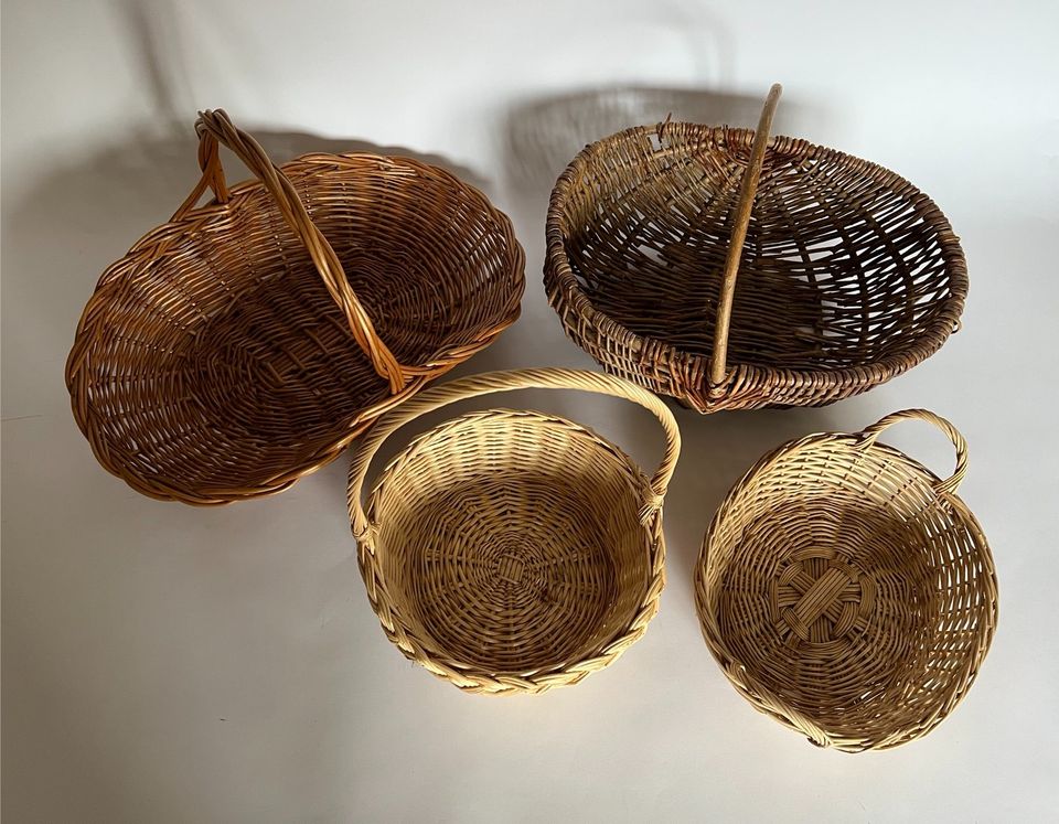 9x Weidenkorb Vintage Deko Rattan Korb Geschenkkorb braun 1A in Möckmühl