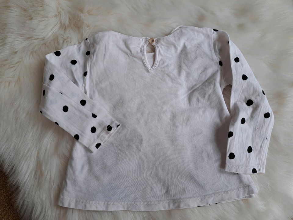 süßes Zara Langarmshirt Minnie Maus/Daisy & Jeansrock, Gr. 86 in Radebeul