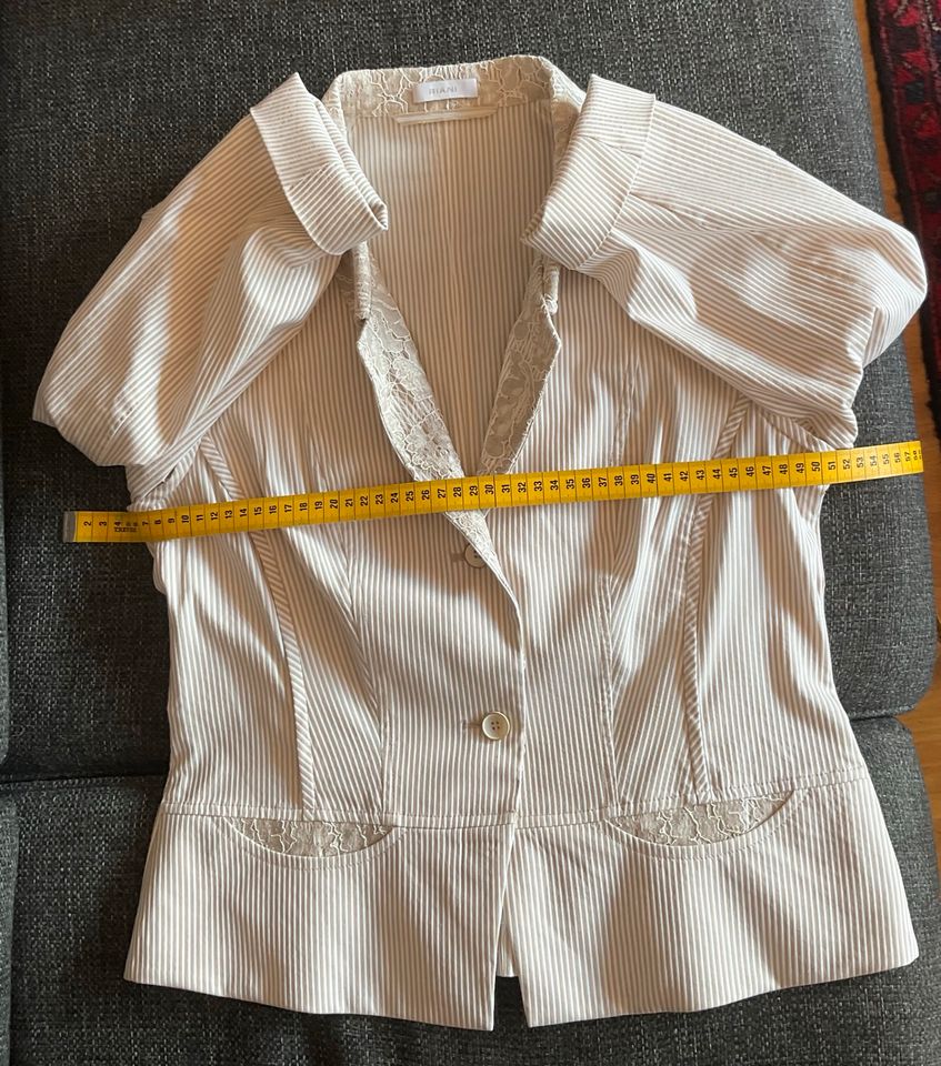 Beige-weiß gestreifter Sommerblazer von RIANI, Gr. 38 in Mönchengladbach