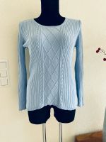 Blauer Feinstrick-Pulli Zopf Sommer 42 (XL) inkl. Versand Nordrhein-Westfalen - Dorsten Vorschau