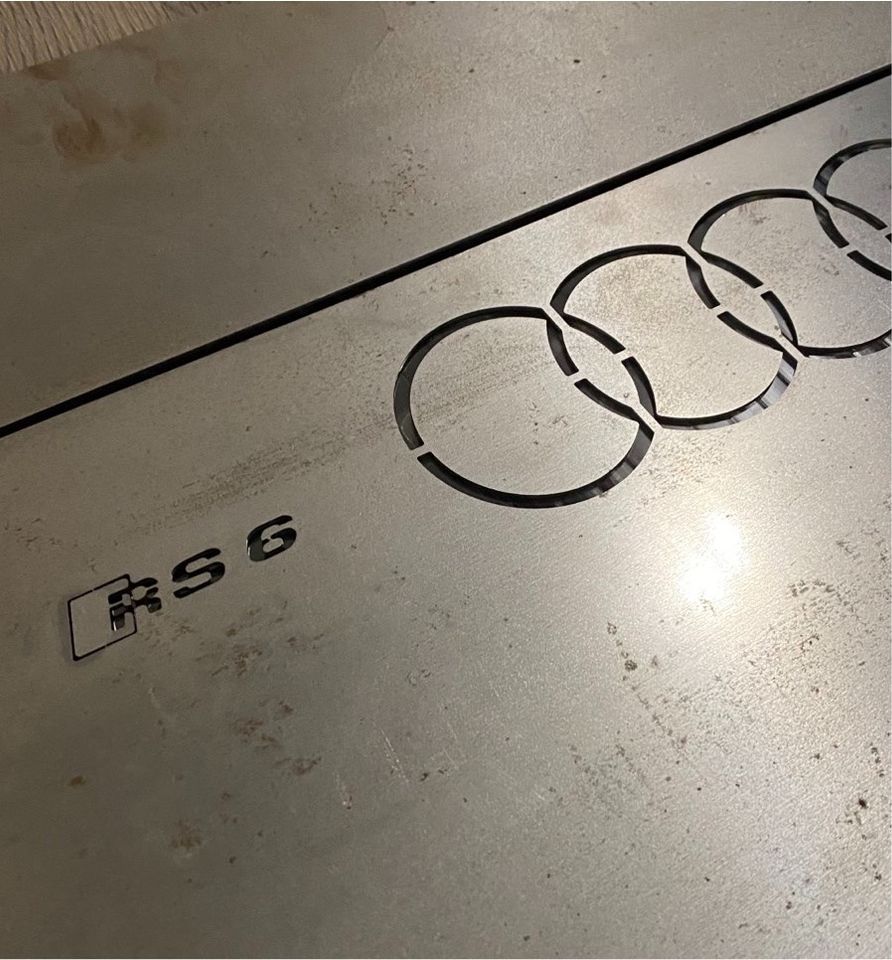 Audi RS6 Wanddeko Metallplatte Laser Deko RS3 RS4 RS5 R8 quattro