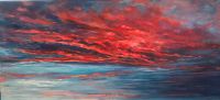 Ölgemälde Öl auf Leinwand Himmel Wolken 110x50 cm Nordrhein-Westfalen - Kleve Vorschau