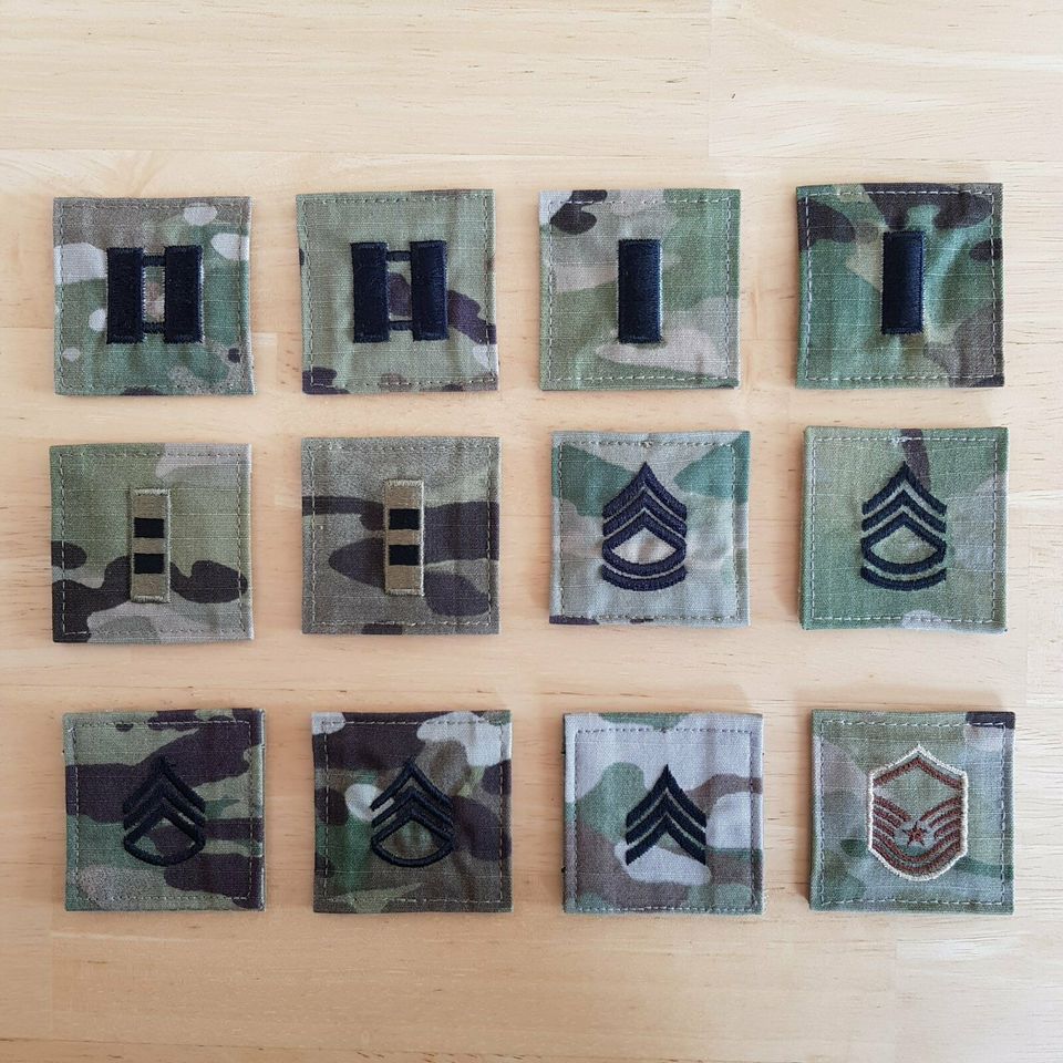 U.S. ARMY Rank Patches multicam | Rangabzeichen | Klett / Velcro in Mannheim