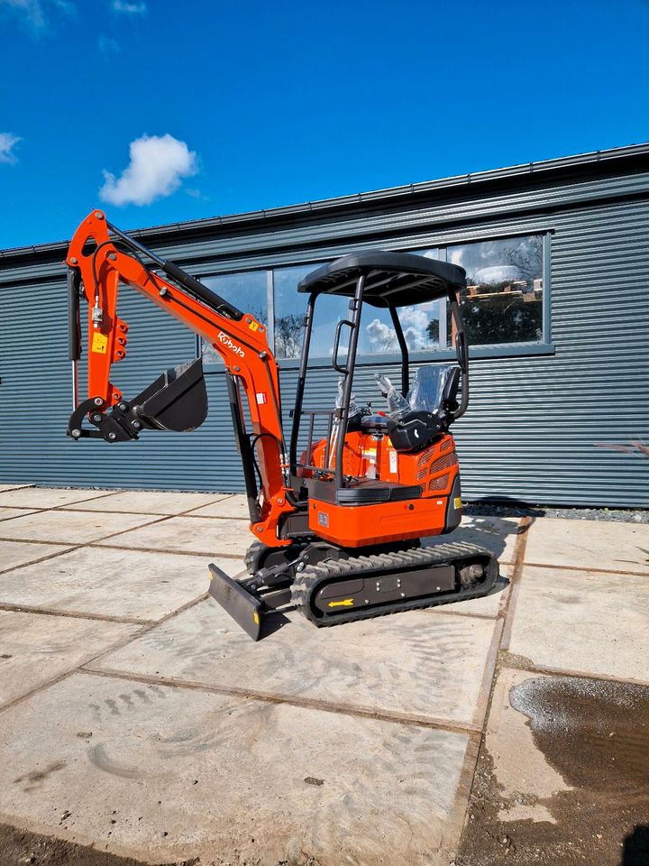 Rhinoceros Minibagger xn18 3cil kubota 3x shauffel snelwechsler in Brinkum (Ostfriesland)