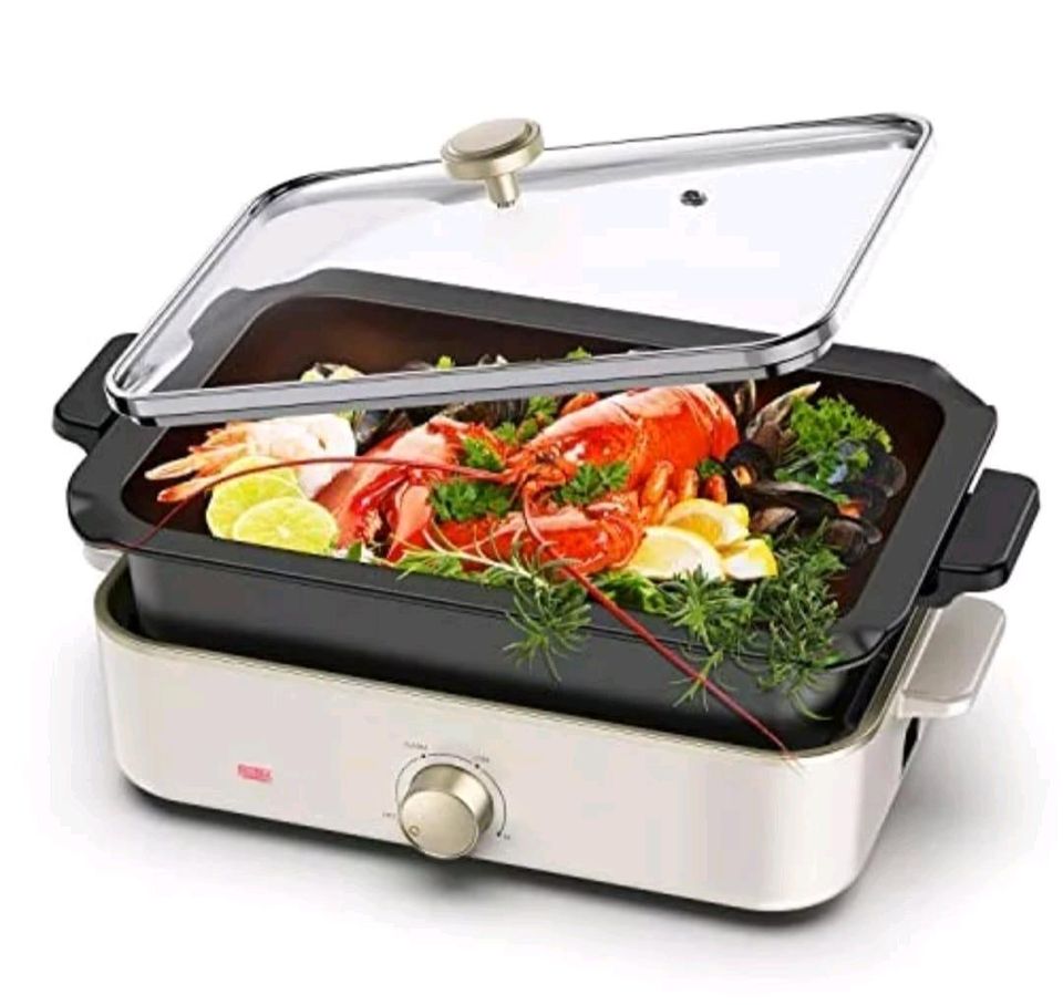 Grillpfanne 2 IN 1 Multifunctional Schnell Warm Tischgrill Elektr in Hamburg