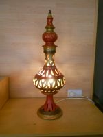 Tischlampe, Outdoorlampe aus Terrakotta handbemalt, Versand incl. Sachsen - Roßwein Vorschau