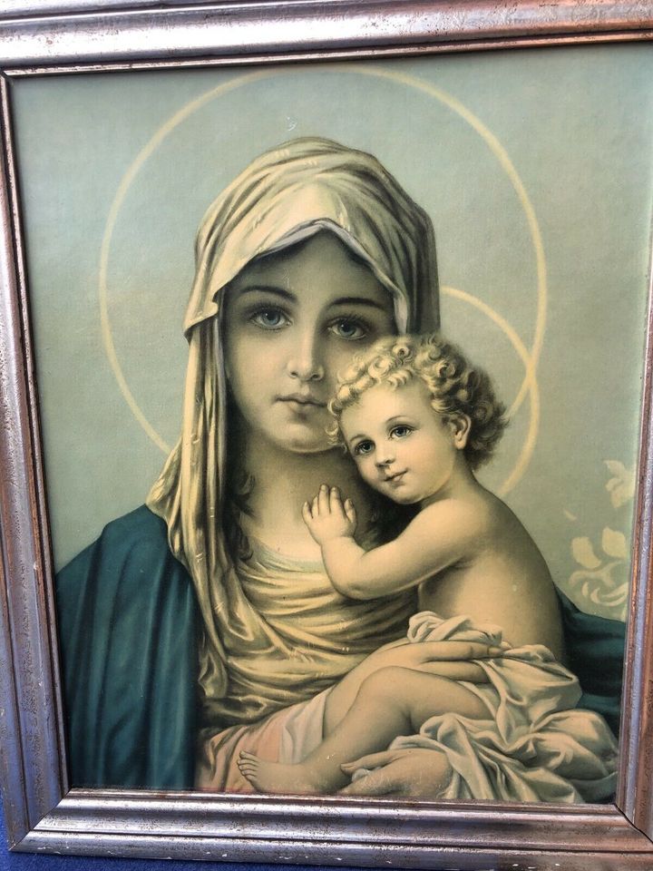 Gemälde Madonna Maria mit Kind 59 cm H x 49 cm B in Köln