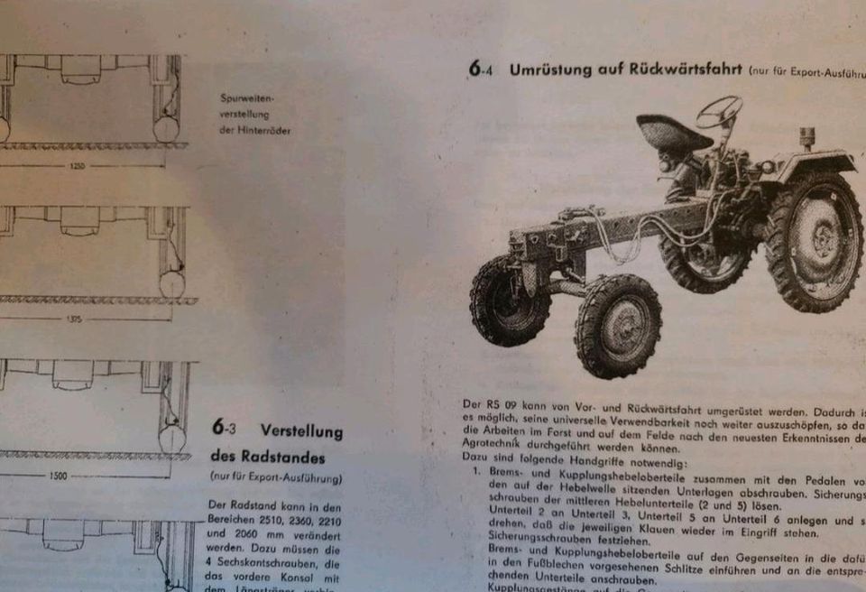 Reparaturanleitung Bedienungsanleitung Favorit RS09 GT124 Traktor in Friedberg (Hessen)