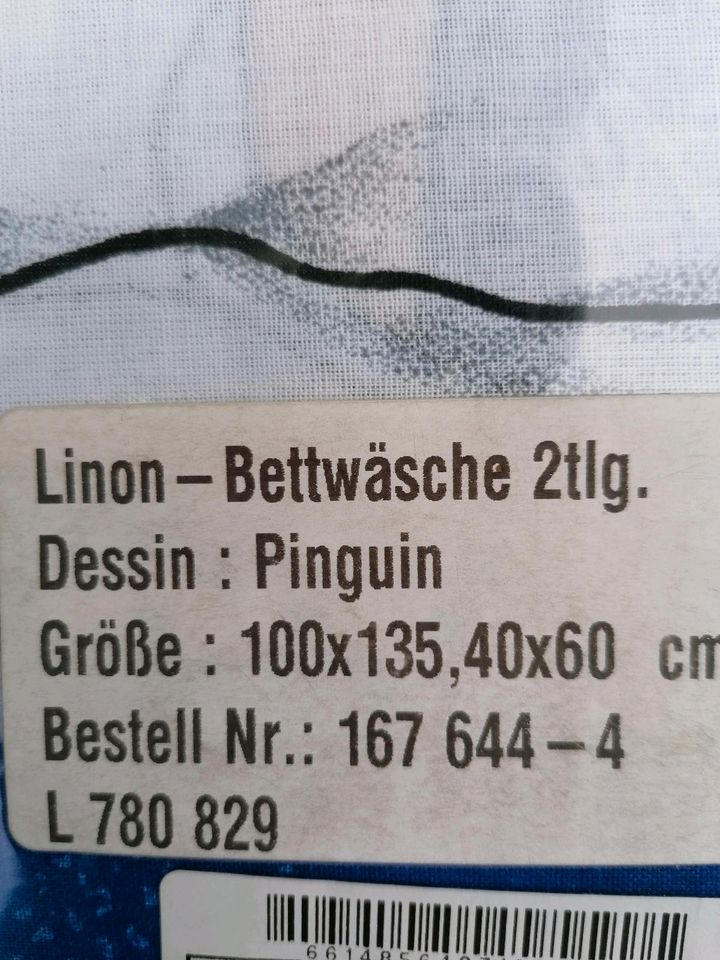 Kinderbettwäsche mit Pinguinen und Sternen in Essen