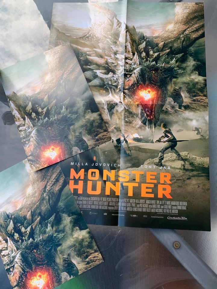 ❤️ Neu! 4x Poster „ Monster Hunter“ Milla Jovovich-Toni Jaa in Hamburg