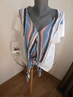 Zara Bluse top shirt Sommer strand zum Knoten s weiß braun blau Sachsen - Lichtentanne Vorschau