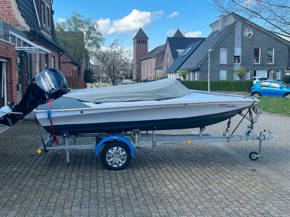 Sportboot 60 PS, no Bayliner, no Saver oder Fletscher mit Trailer in Emsdetten