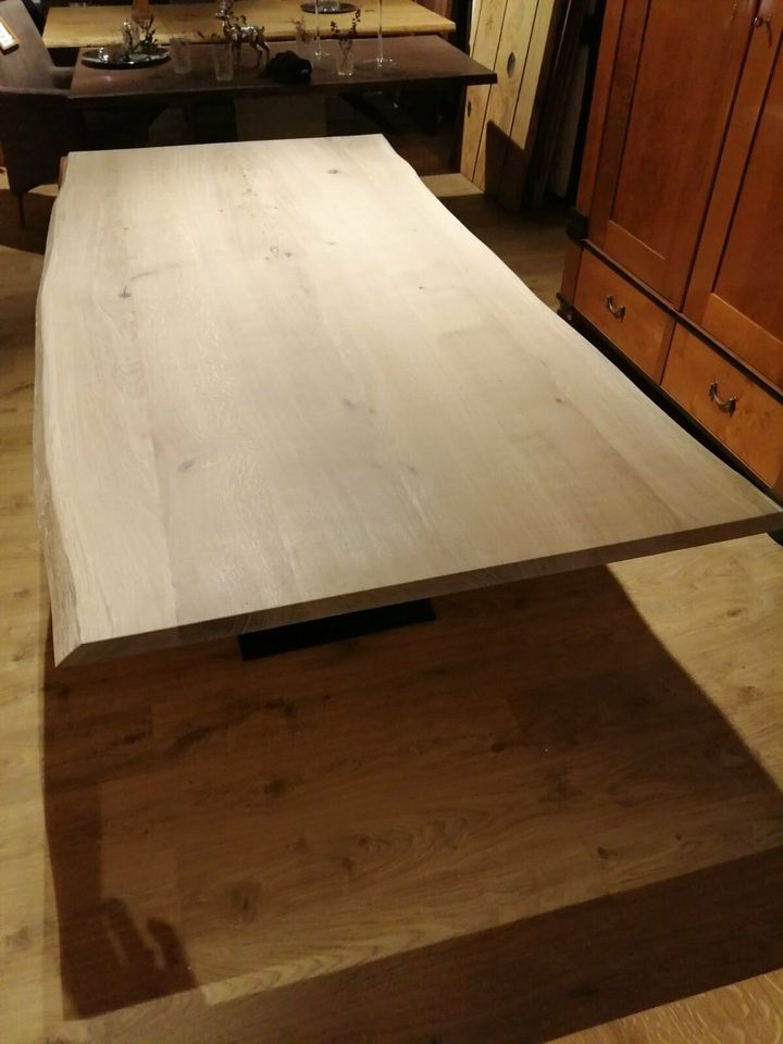 Esstisch Wildeiche gekälkt 200x100cm, Plattenstärke 40mm, massiv in
