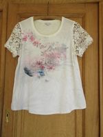 Gina Laura Sommer Shirt Blumen Glitzer Spitze Gr. S f. next woman Nordrhein-Westfalen - Nörvenich Vorschau