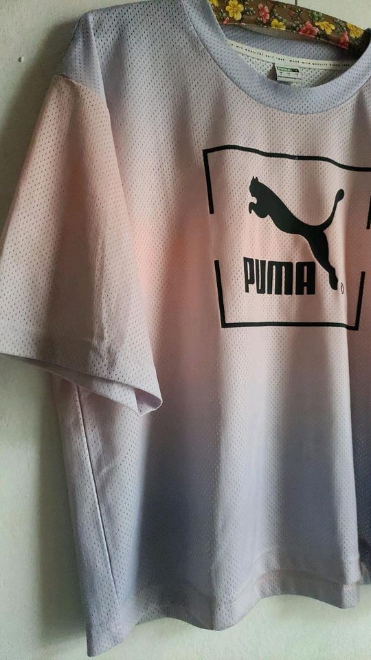 Puma Shirt rosa Flieder Gym tie dye retro Mesh Tee rare Pastell in Bremen