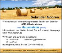 Hausmeister (m/w/d) in 06295 Hedersleben gesucht Sachsen-Anhalt - Seegebiet Mansfelder Land Vorschau