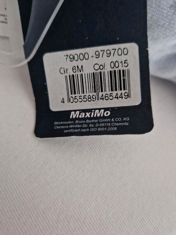 Neue Handschuhe von Maximo 6 Monate weiß blau Sterne Fäustlinge in Wiesbaden