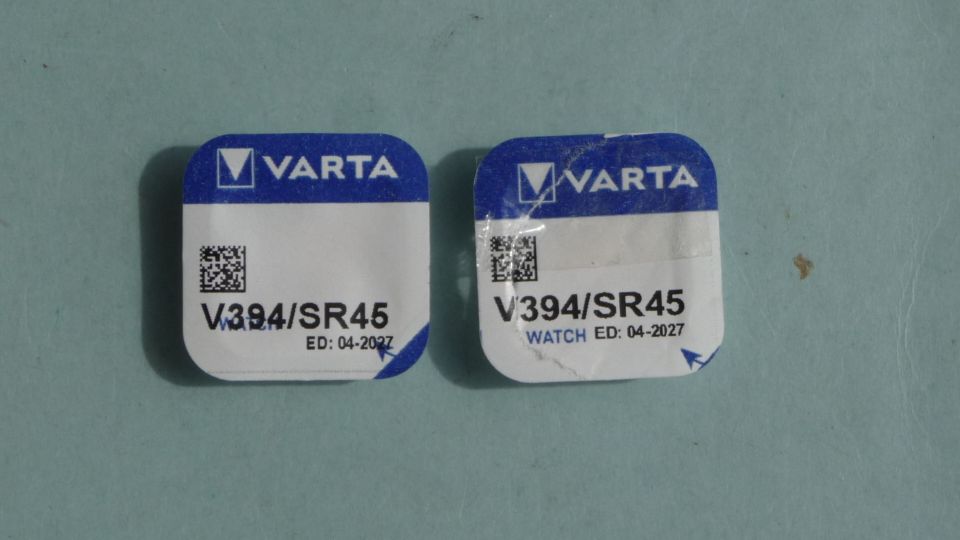 Batterie für Uhren, 2 Stück, Varta V 394 / SR 45 neu in Nieder-Olm