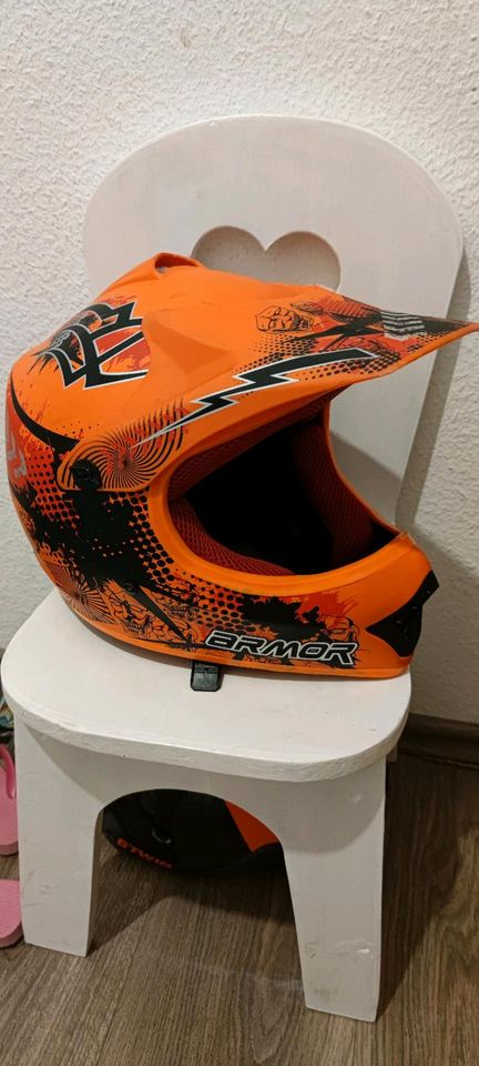 Helm S 53 54 cm Motocross BMX Offroad Mountainbike Downhill Kart in Wadern