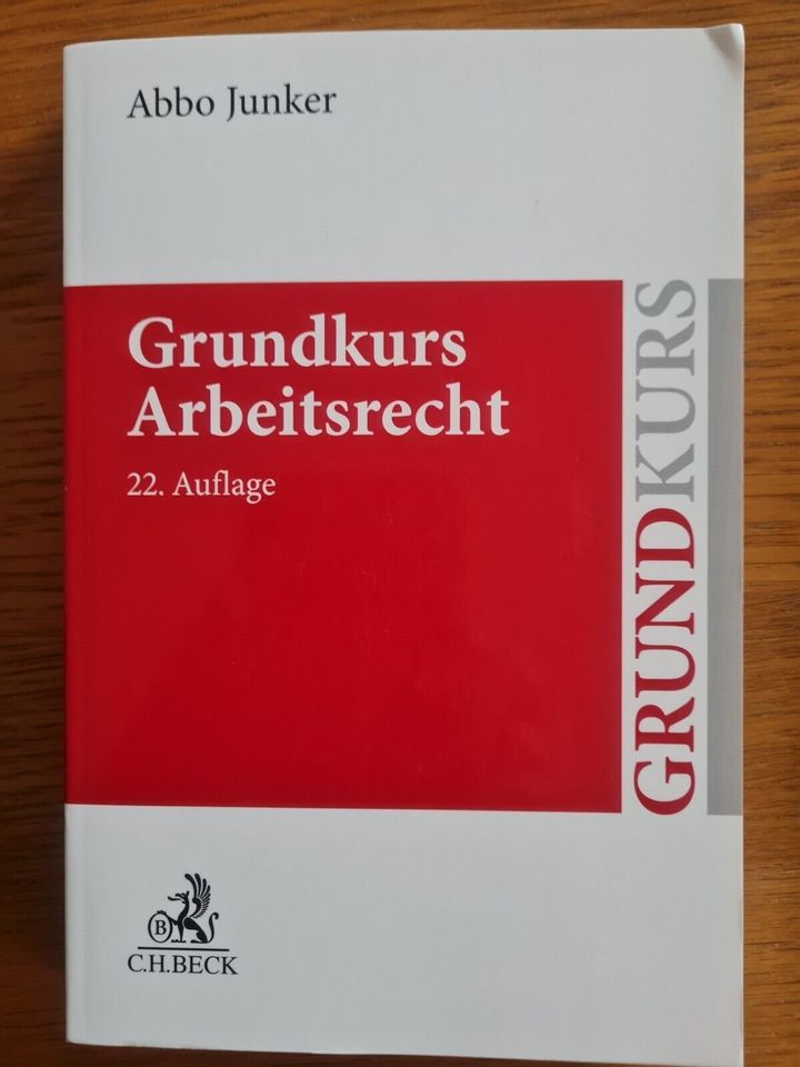 Grundkurs Arbeitsrecht 22. Auflage Abbo Junker 9783406800269 Neuw in Düren