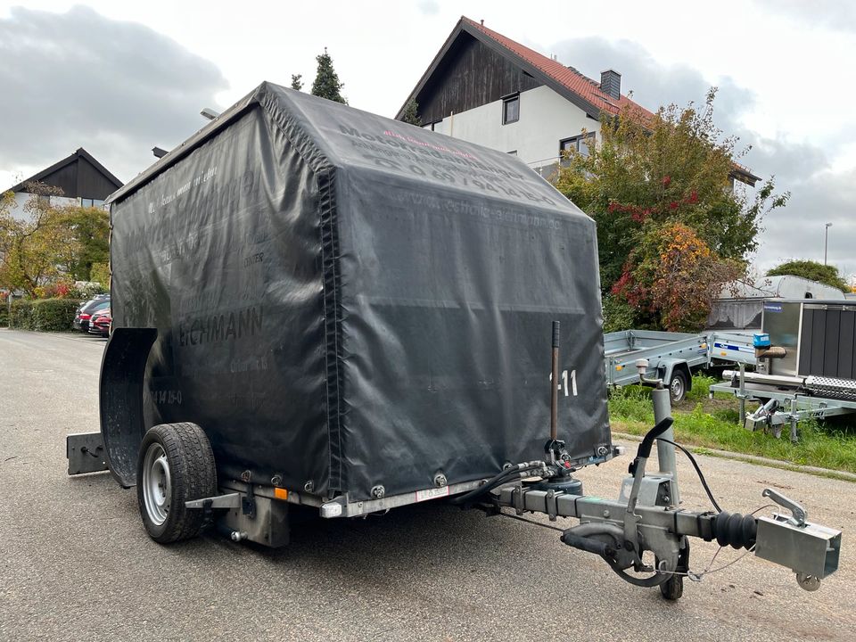 Unsinn Absenkanhänger mit Hochplane /Motorradanhänger geschlossen in Nauheim