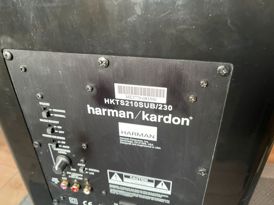 Harman Kardon HKTS 210 SUB 210SUB/230 Subwoofer Schwarz in Hüfingen