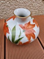 Blumenvase orange grün weiß mit Goldrand retro Stuttgart - Bad Cannstatt Vorschau