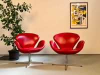2x Arne Jacobsen Swan Chair Leder | Fritz Hansen Stuhl Duisburg - Duisburg-Süd Vorschau