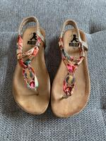 Damen Sandalen Gr. 38 gold pink Baden-Württemberg - Süßen Vorschau