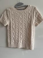 Stradivarius Kurzärmeliger Pullover beige Gr. S - Top Hannover - Mitte Vorschau