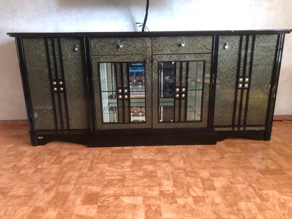 Sideboard dazu passender Vitrinen Schrank/Schwarz glänzend in Heinsberg
