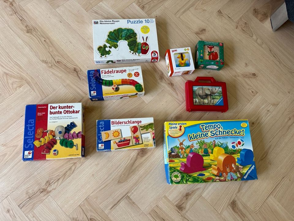 Spielepaket ab 2 bzw 3 Jahre, 8 Spiele Puzzle