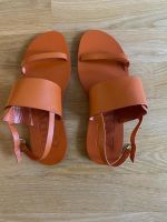 Zara orange flache Sandale aus Leder - neu Berlin - Charlottenburg Vorschau