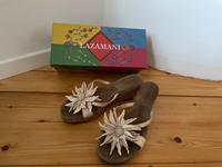 Lazamani – Sandalette, Wedge mit Lederblume, Boho Bayern - Bad Endorf Vorschau