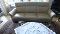 Couch 3 Sitzer 206 x 97; Leder Cremefarben Nordrhein-Westfalen - Herne Vorschau