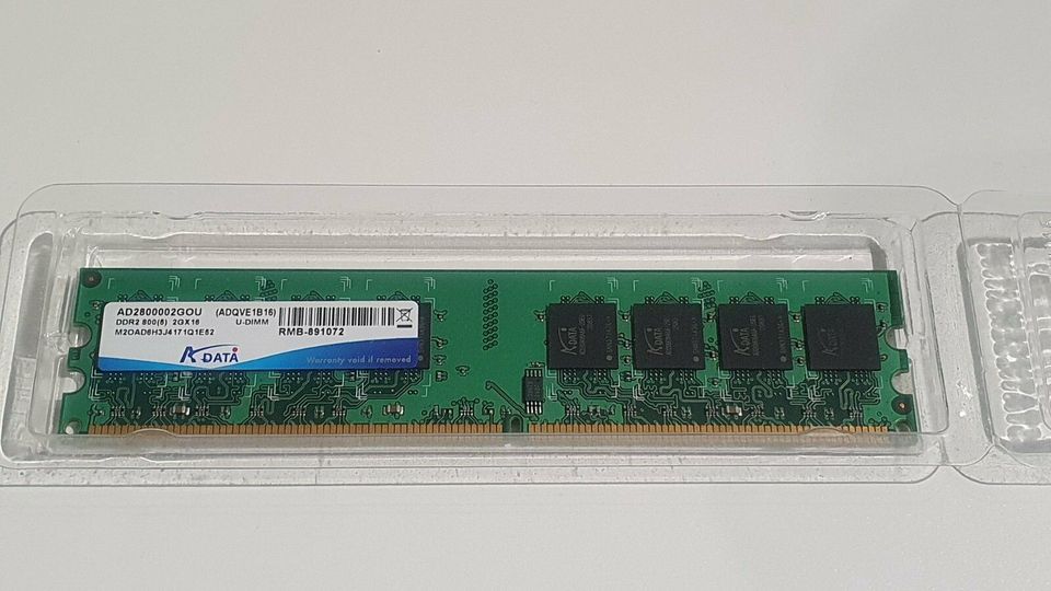 Arbeitsspeicher Ram ADATA DDR2 800 2GB CL5 PC2-6400 AD2800002GOU in Berlin
