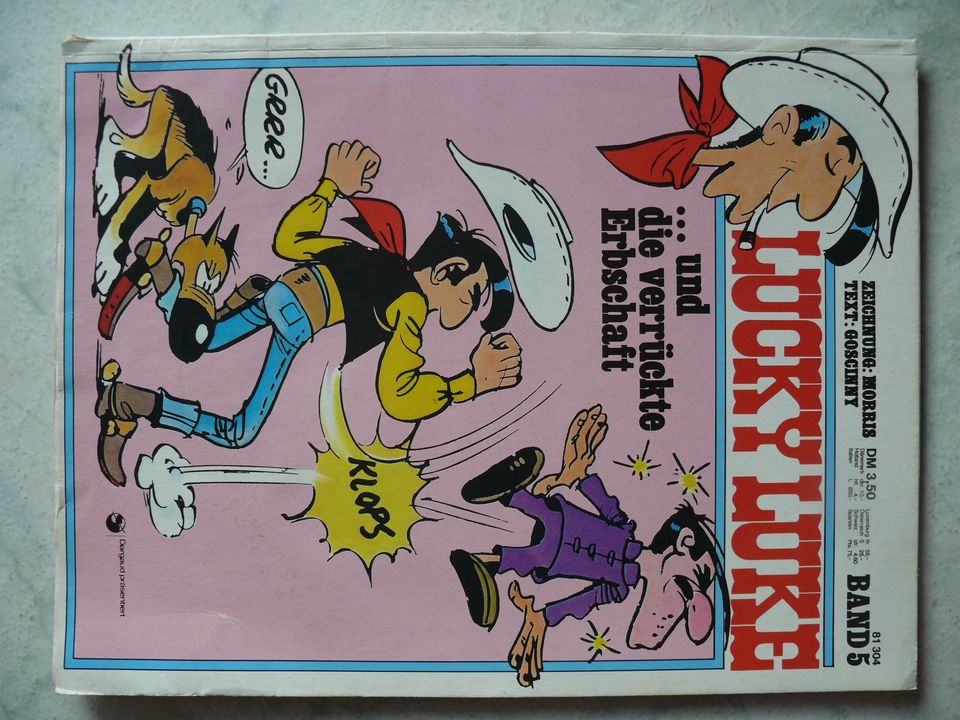 Zack Album Lucky Luke Nr. 5, 11, 12, 13 Koralle 1974 - 1976 in Leverkusen