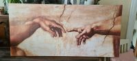 Großer Leinwandruck, Schaffung von Adam, Leonardo Michelangelo Hessen - Oberzent Vorschau